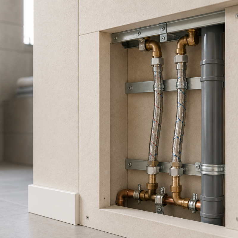 Flexibele waterleiding aanleggen 