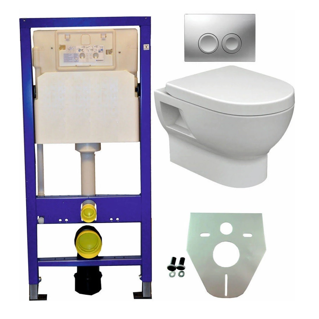 Toilet en toebehoren Chroomkleurig