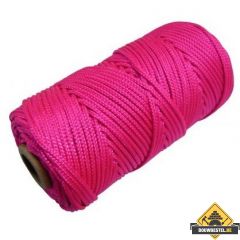 Metselkoord gevlochten 1.5mm PA fluor rose klos 50m
