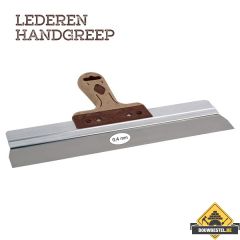 Spackmes SUPER PROF PURE aluminium 280 mm RVS met LEDEREN-greep