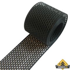 Ventilatieprofiel 100mm antraciet kunststof, 5 m¹/rol, luchtdoorlaat ca. 50%