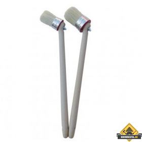 Bokkepoot SUPER PROF. wit haar. met ergonomische steel 40 mm