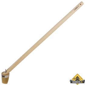 Super Prof bokkepoot wit haar 50mm 80cm lange houten steel