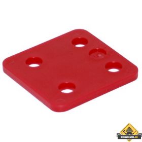 GB Drukplaatjes / Stelplaatjes Rood Zonder Sleuf 70X70X5 - 48 stuks