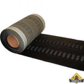 Ventilerende nok- en hoekkeperrol 34 cm breedte 5 meter per rol zwart