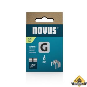 Novus vlakdraad nieten G 11 6 mm. 1200 st.