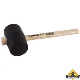 Rubber hamer SUPER PROF vlak diameter 75mm zwart