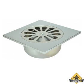 Chroom ABS doucheput 14x14 onder 40mm