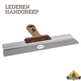 Spackmes SUPER PROF PURE aluminium 170 mm RVS met LEDEREN-greep