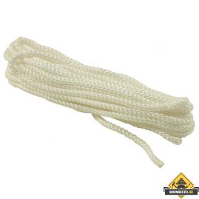 Steigertouw gevlochten pp wit. 6 mm 10 meter