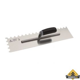 Lijmspaan Super Prof 480x120 mm RVS. halfrond 20x10 mm met SUPERSOFT-handgreep