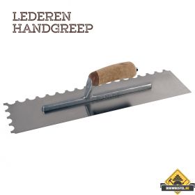 Lijmspaan SUPER PROF PURE 480x120 mm RVS, halfrond 20x10 mm Leer