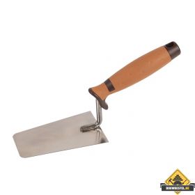 Tegeltroffel / Stukadoorstroffel - rechte ronde hoek 140mm RVS - SOFT