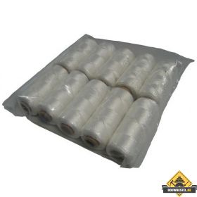 Tegelsnoer geslagen 3 strengs nylon wit klos a 150 meter 10 stuks