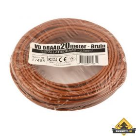 VD-draad 2.5 mm2 bruin - 20 meter (INFORMEER NAAR DE LEVERTIJD)