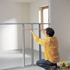 Halfhoge gipsplaatwand plaatsen