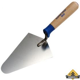 Punttroffel SUPER PROF ECO rond 160 mm RVS met HOUTEN greep
