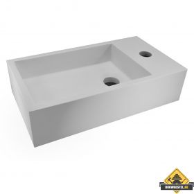 Wiesbaden Solid Surface fontein rechts 400x220x100
