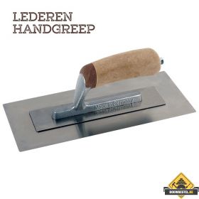 Pleisterspaan FLEX SUPER PROF PURE 280x117x0.3mm RVS met Leren handgreep