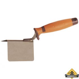 Hoekschop SUPER PROF ECO uitwendig dubbeltje rond. radius 8 mm. 80x25mm RVS zachte greep