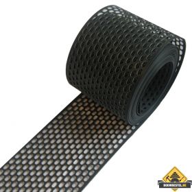 Ventilatieprofiel 100mm antraciet kunststof, 5 m¹/rol, luchtdoorlaat ca. 50%