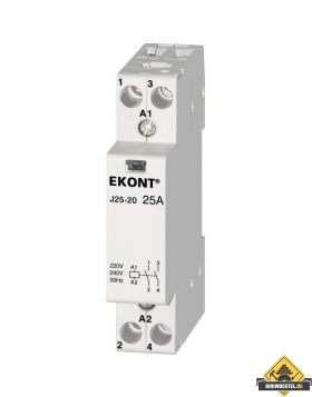 2-polig installatierelais 25 A, 5,5 KW