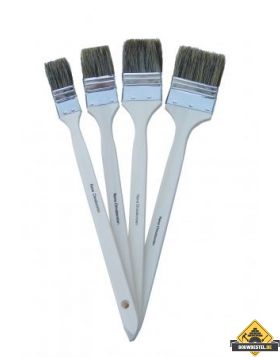 Radiatorkwast wit haar houten steel 1,5 inch