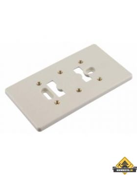 Montageplaat 2V met felsmoer M4 creme 