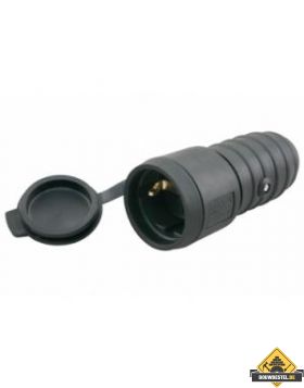 Contrastekker RA volrubber 10/16A zwart 