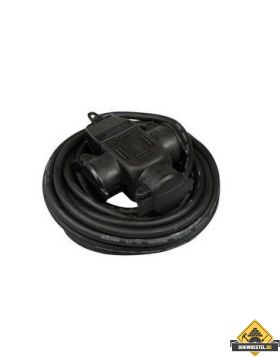 3-delige stekkerdoos buiten + 5 meter kabel