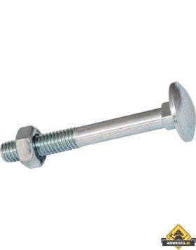 FIS-PROFI Slotbout M8x100 DIN603/555 staal 4.8 verzinkt per 20