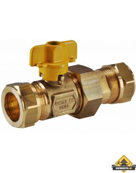 Gaskraan 22mm knel x 22mm knel
