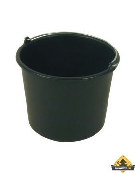 Bouwemmer zwart. 12 liter