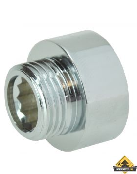 Chroom Neusstuk 1/2 binnen x 3/8 buiten