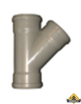 PVC T-stuk 45 graden 3xmanchet 110mm