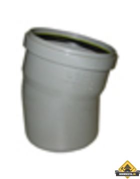 PVC Afvoerbocht 15 graden manchet/spie 160mm (UITVERKOOP, OP = OP)