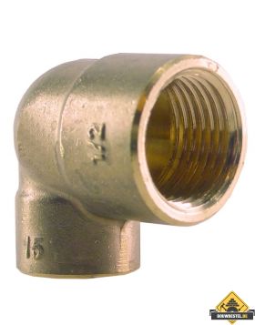Messing Soldeer knie conisch 1/2 binnen x 15mm