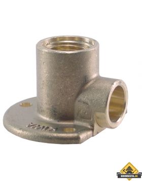 Messing Soldeer muurplaat laag 1/2x15mm