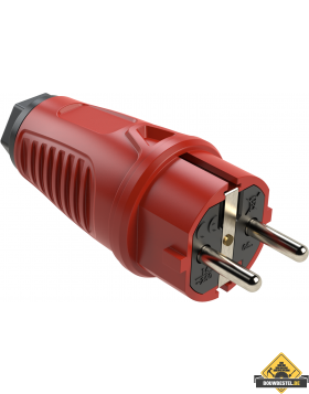 Sirox volrubber stekker rood, IP44