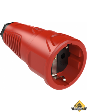 Sirox volrubber contrastekker rood, IP20