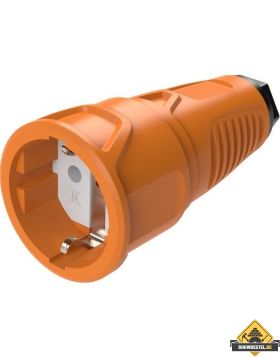 Sirox rubber contrastekker met polyamide inzetstuk oranje, IP20