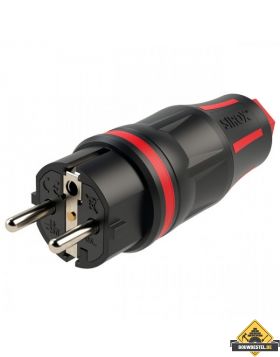 Sirox XL volrubber stekker zwart/rood, IP44