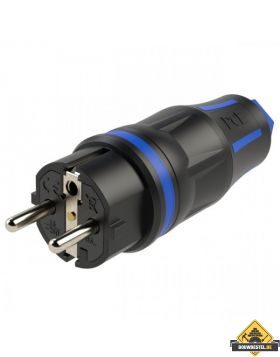 Sirox XL volrubber stekker zwart/blauw, IP44
