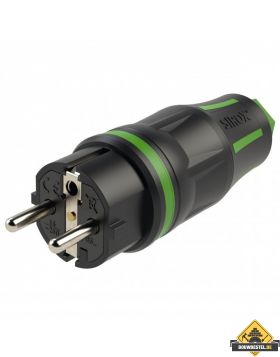 Sirox XL volrubber stekker zwart/groen, IP44