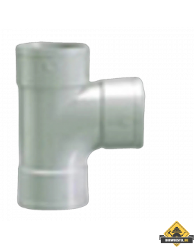 PVC T-stuk 90 graden 3xmof grijs 32mm