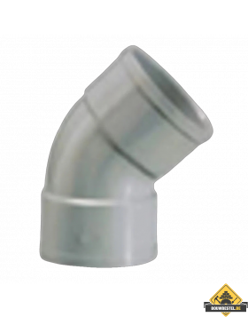 PVC Afvoerbocht 45 graden mof/mof grijs 110mm