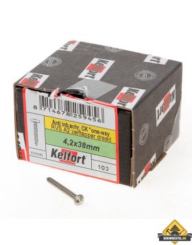 Ééntoer anti-inbraak schroeven 4,2x38mm RVS | 100 stuks