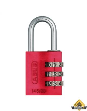 Abus 145/30 rood aluminium cijfercombinatiehangslot - 30 mm