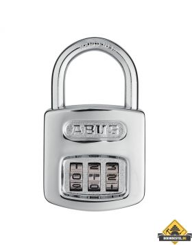 Abus 160/50 verchroomd cijfercombinatiehangslot met hoge beugel - 50 mm