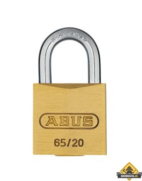 Abus 65/20 messing hangslot gelijksluitend - 20 mm